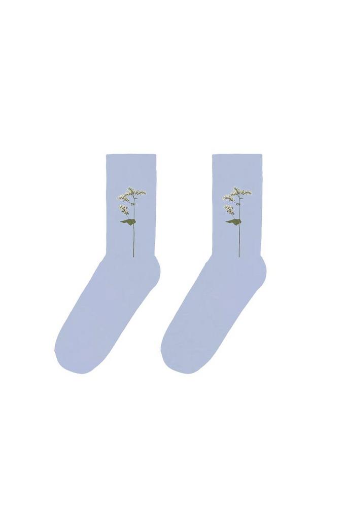 Носки Гербарий Гречиха голубые