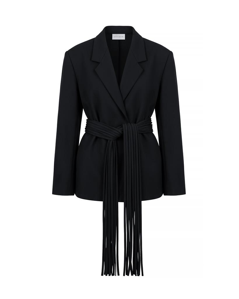 Жакет LIBERTE embroidered black