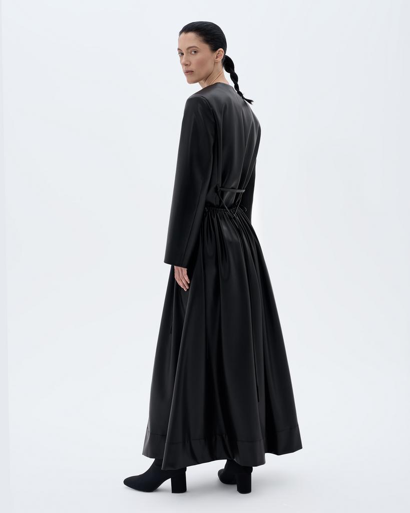 Юбка ГРАЦИЯ из искусственной кожи черная