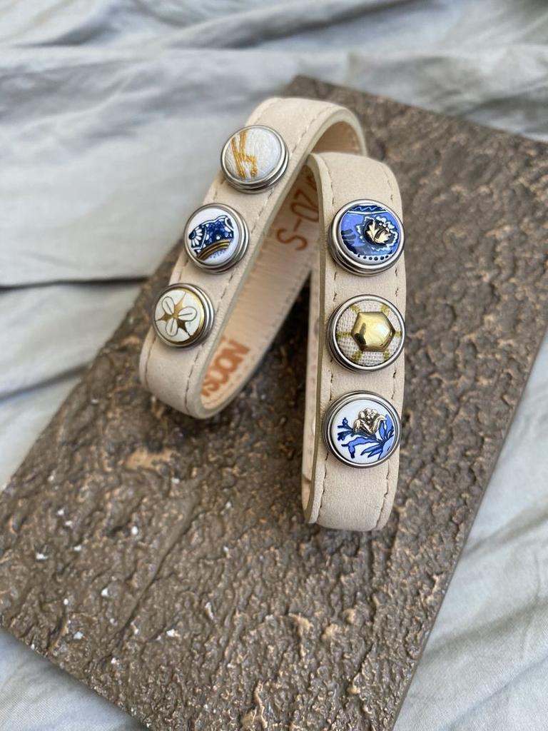 Petite Браслет классический двойной кремовый