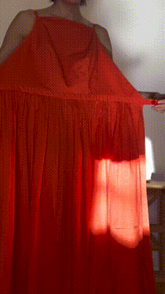 Scarlet sundress without side seam
