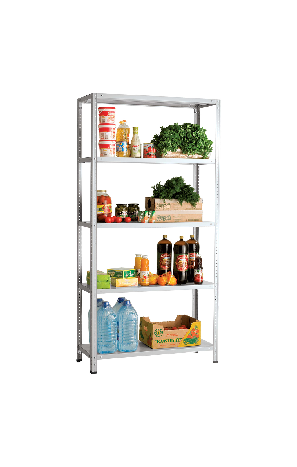 Стеллаж 200-100-60(5 полок) 140 кг