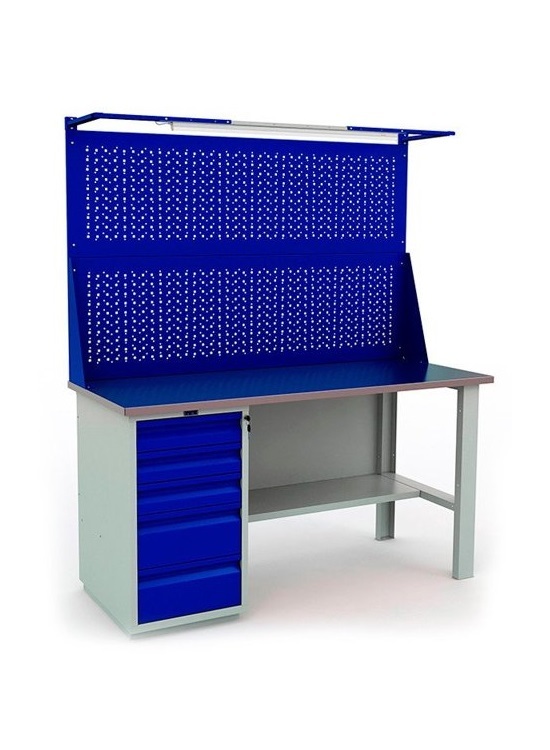 Верстак Profi 866x1600x700 (тумба WD-5 + 2 Экрана 1600 + Свет)