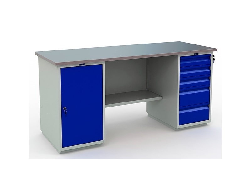 Верстак Profi 866x1800x700 (тумба WD-1 + тумба WD-5)