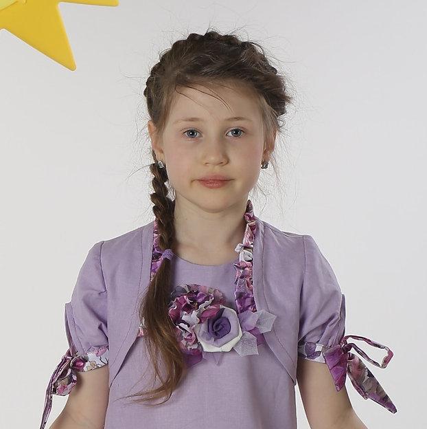 Болеро для девочки М-288 сирень