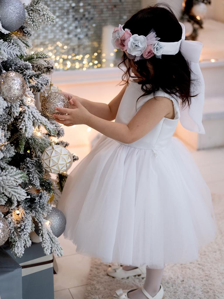 Платье для девочки Мелани серебро