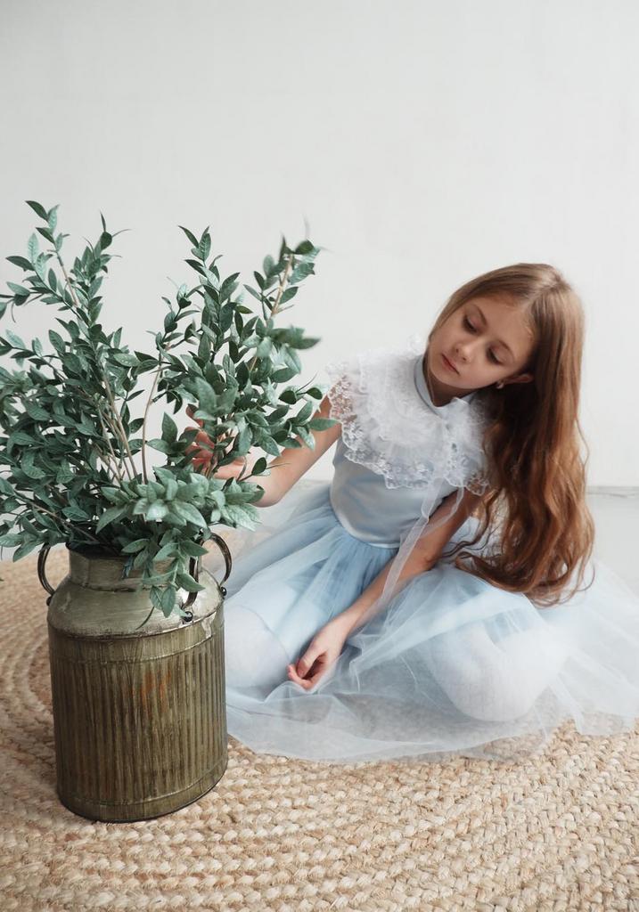 А22-4 Платье для девочки МУЗА  голубой