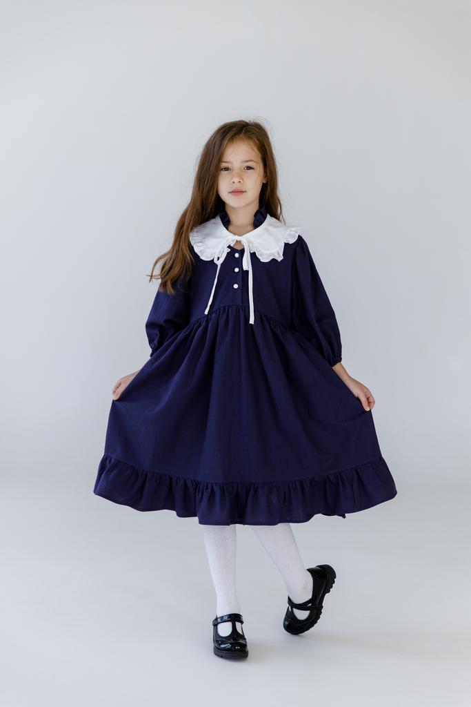 Л23-7 платье для девочки НИКОЛЬ синий