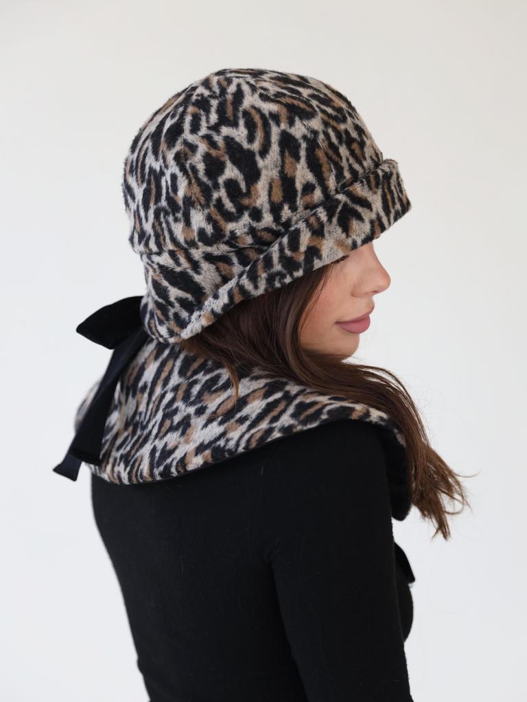 Т24-2 шляпа женская ДОРИС леопард