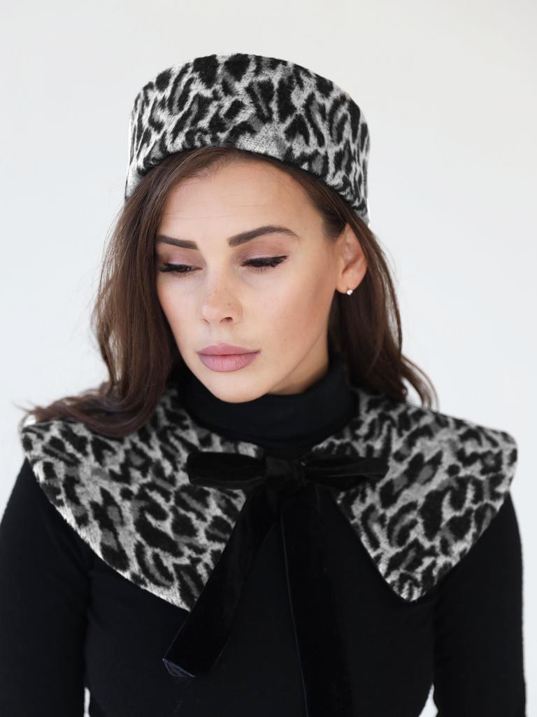 Воротник серо-черный леопард