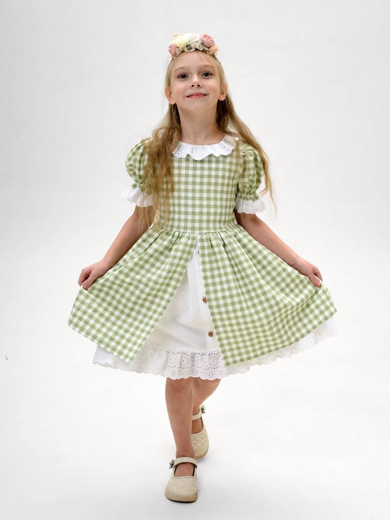 ДЛ 26-4 платье для девочки Забава клетка