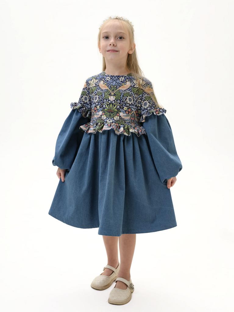 ДЛ26-6 платье для девочки ПТИЧКА