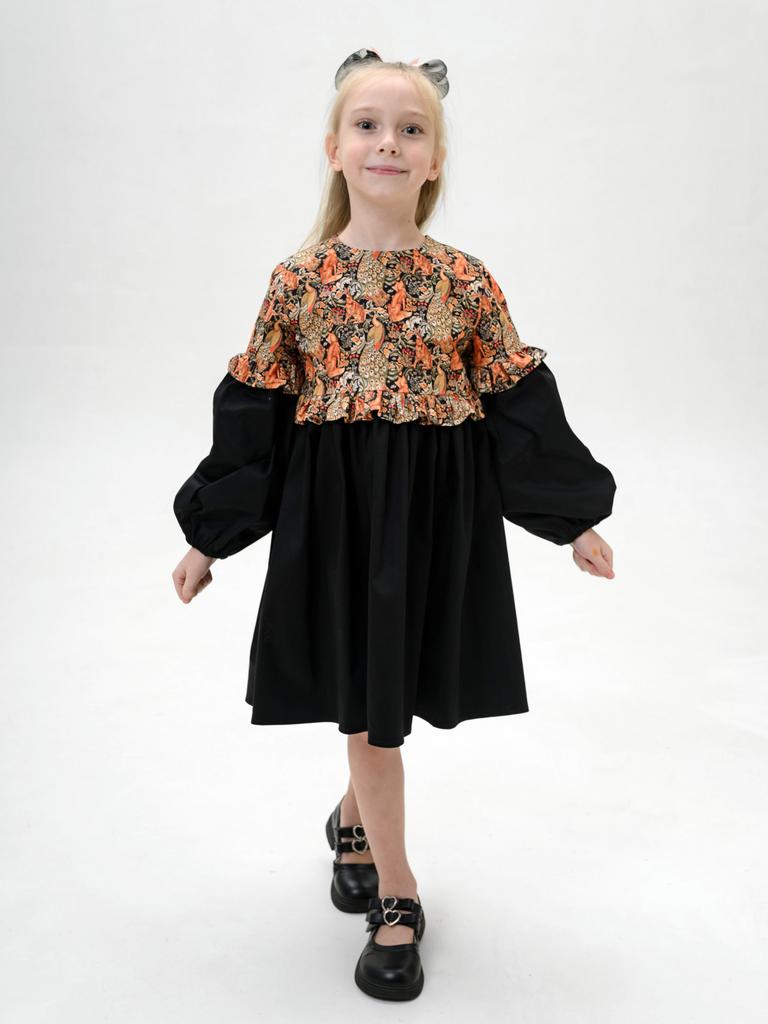 ДЛ26-7  платье для девочки ЛИСЫ