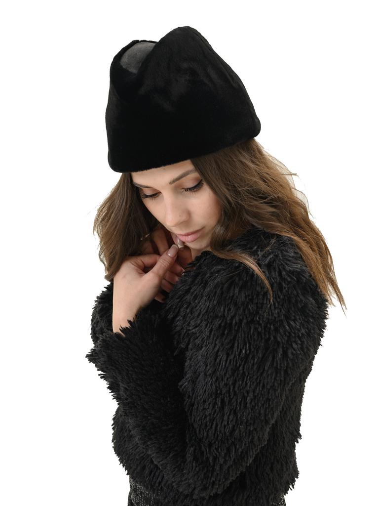 П26-22  Пилотка мех черный