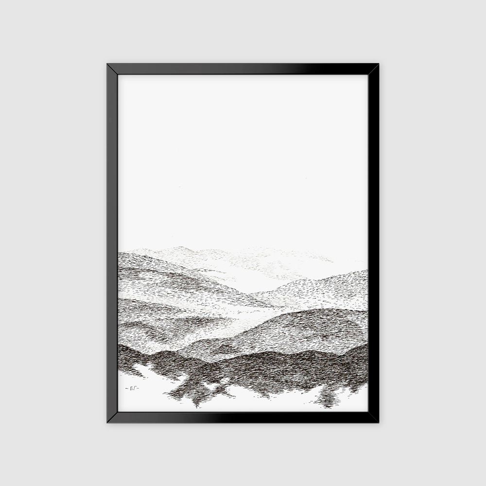 графика, чб, линер, рисунок, абстракция, современное искусство, пейзаж, елена гурьева