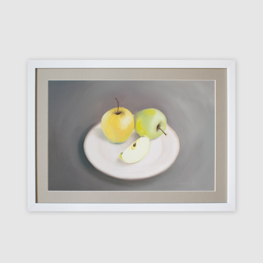 картина маслом яблоки