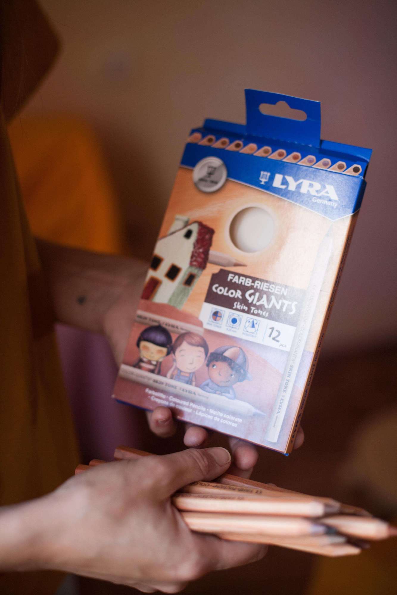 Карандаши Lyra COLOR-GIGANT (Лира Цветные Гиганты), цвета кожи, набор 12 цветов