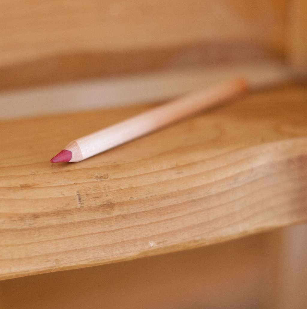 Карандаш трехгранный нелакированный AMS (АМС), шт - вермилион