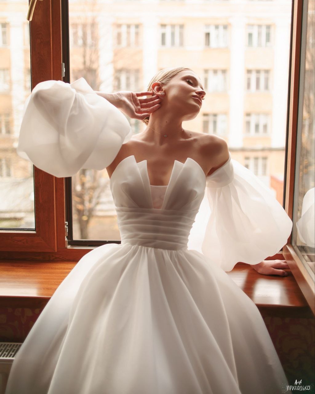 Свадебное платье Никки с рукавами