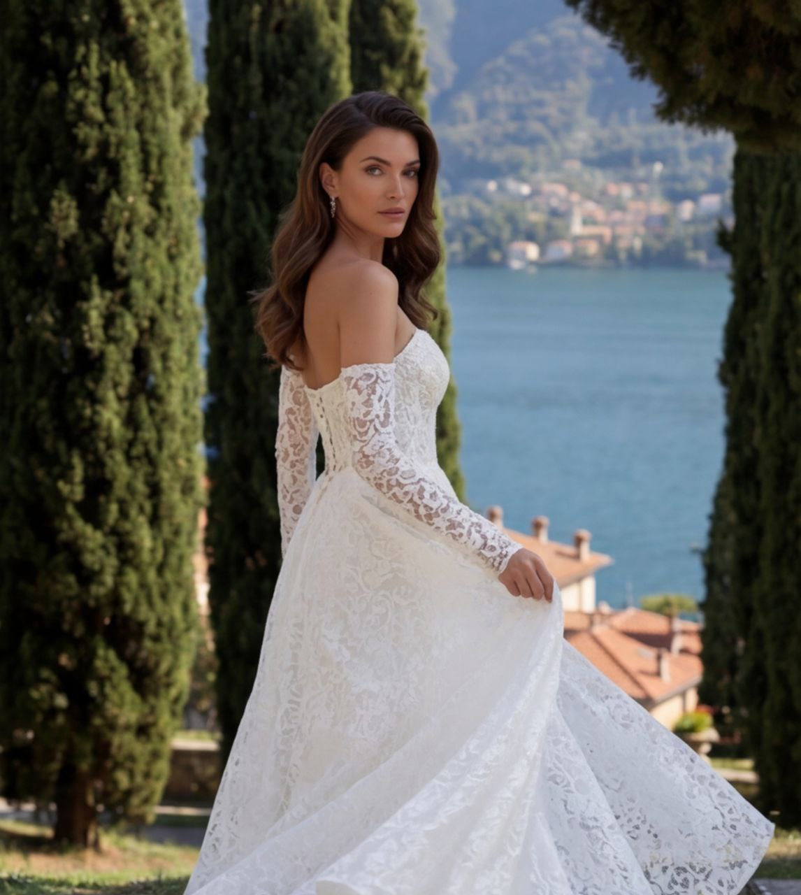 Свадебное платье Дженни с рукавами