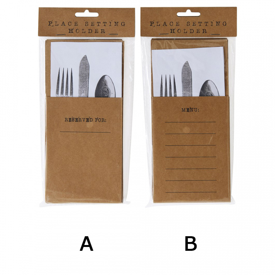 Карман для столовых приборов, набор из 12шт, 2 вида