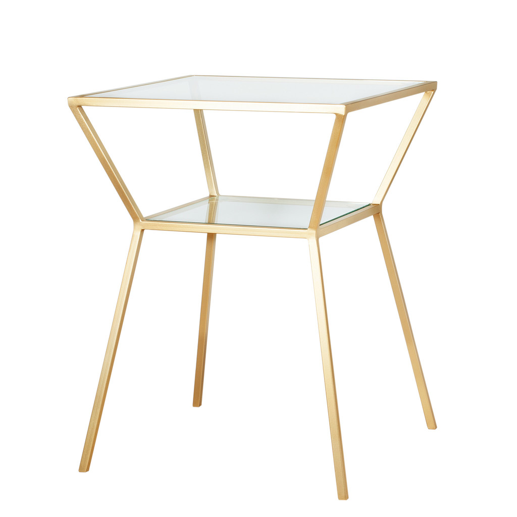 Столик с полками из прозрачного стекла “Алмаз” от For Miss