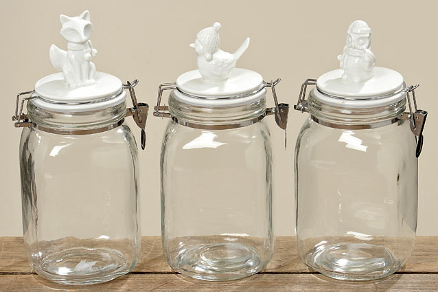 Банка декоративная "Лисенок/Птичка/Сова" в ассортименте