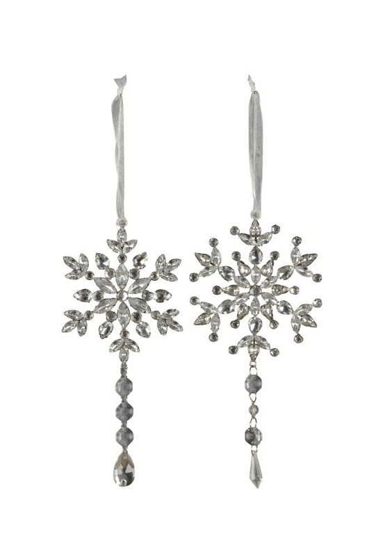 Декор подвесной "Снежинка" с подвесом в ассортименте