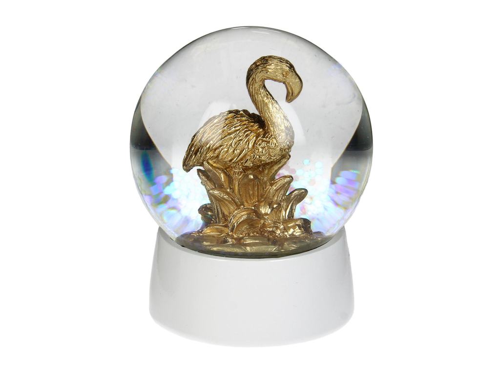 Декор "Снежный шар - Фламинго"