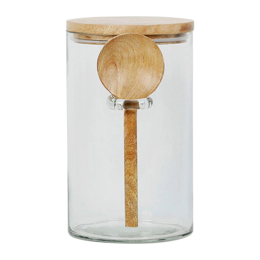 Банка с крышкой и ложкой