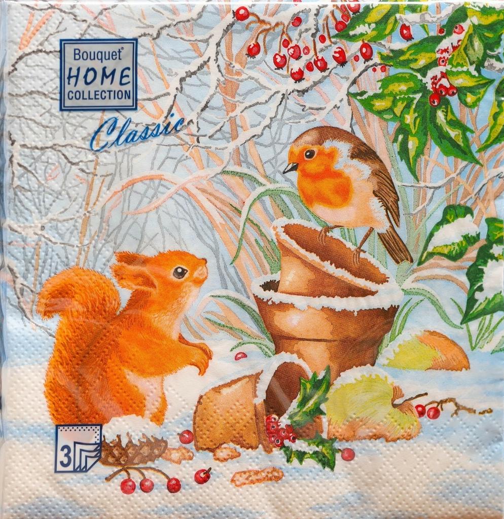 Салфетки бумажные "Новогодняя беседа" 20 шт