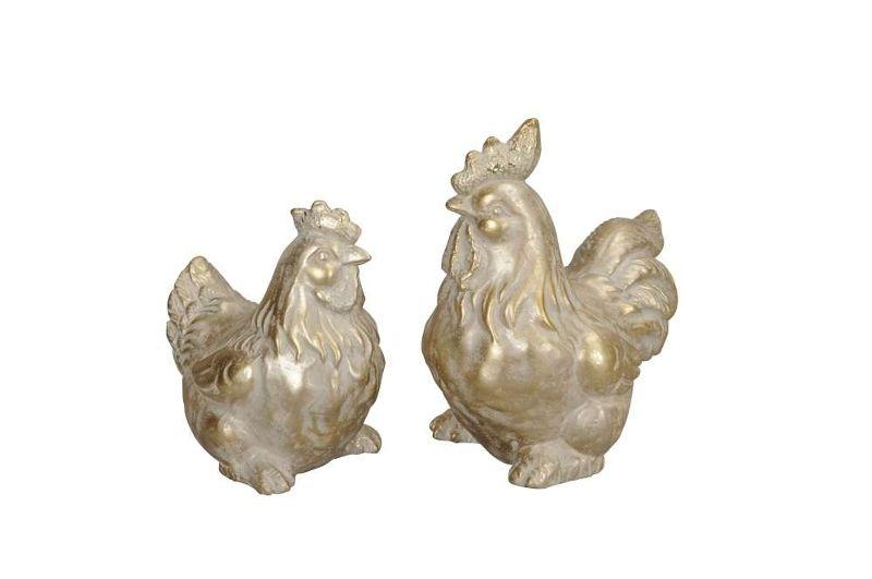 Декор "Золотой Петух/Курица" в ассортименте