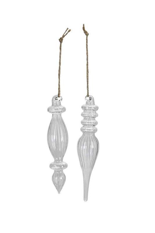 Елочное украшение "Сосулька" прозрачная в ассортименте