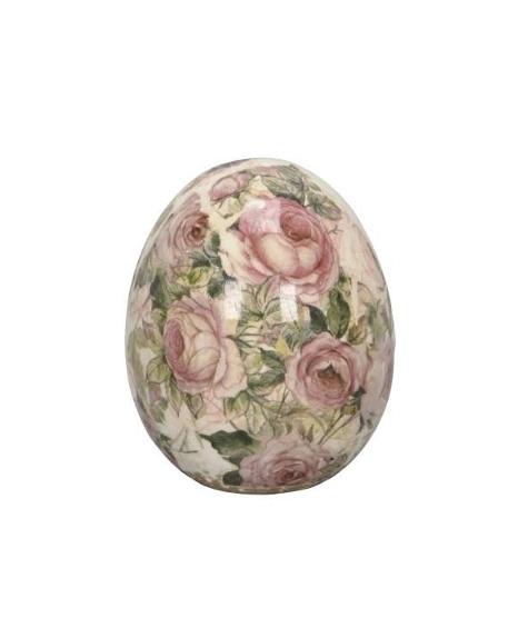Декор "Яйцо-Розовые цветы"