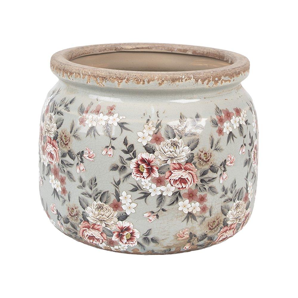 Кашпо декоративное "Розы Клэр" бочонок большое