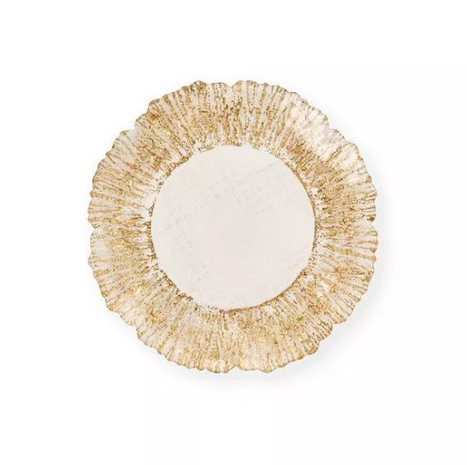 Тарелка подстановочная "Золотой ажур"