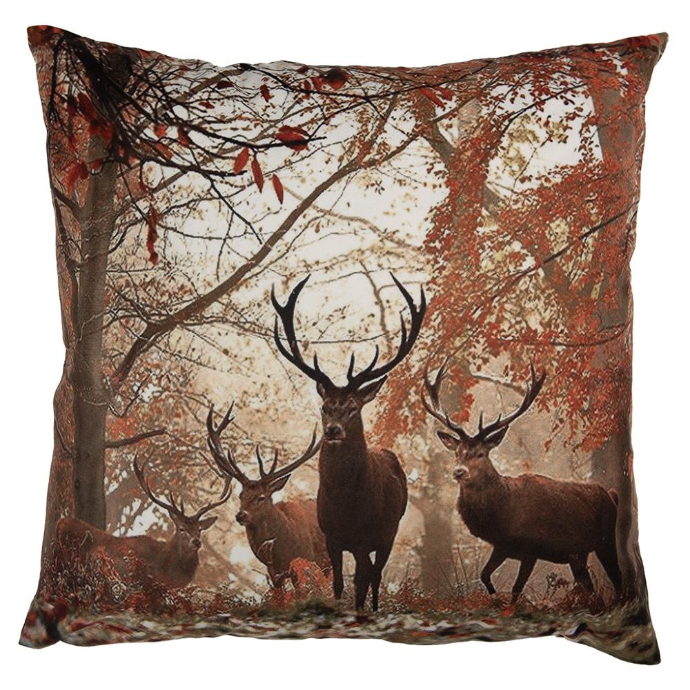 Наволочка декоративная "Олени в лесу"