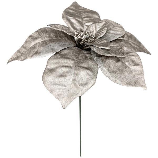 Пуансеттия серебряная