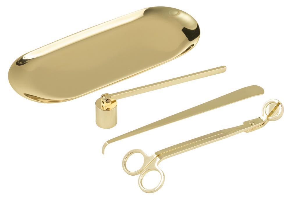 Набор для свечей "Снуфер" золотой