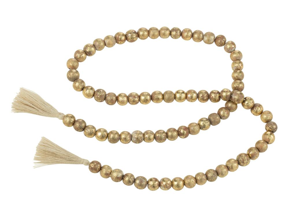 Гирлянда декоративная "Бусы" античное золото