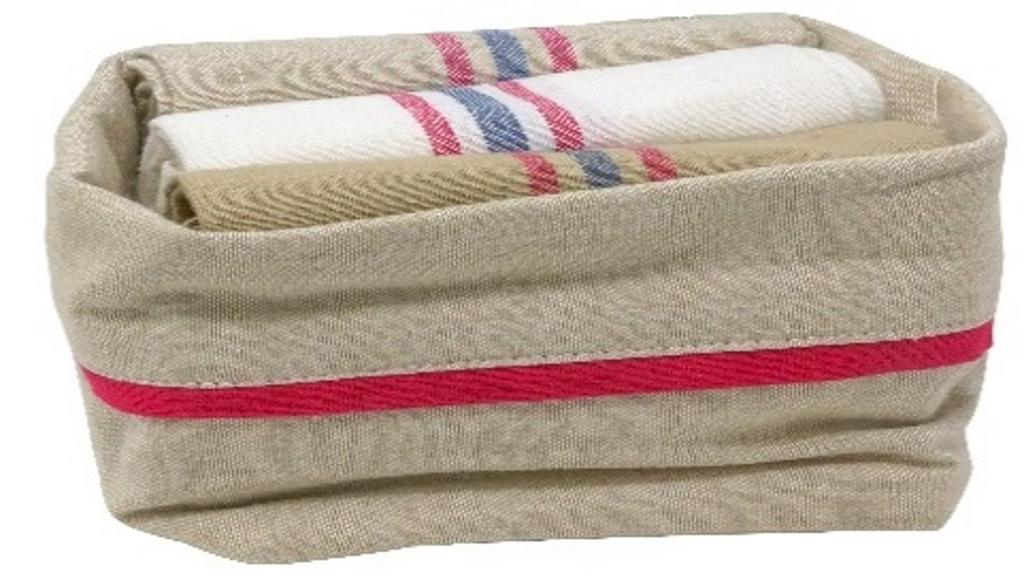 Корзинка с тремя кухонными полотенцами "Страйп"