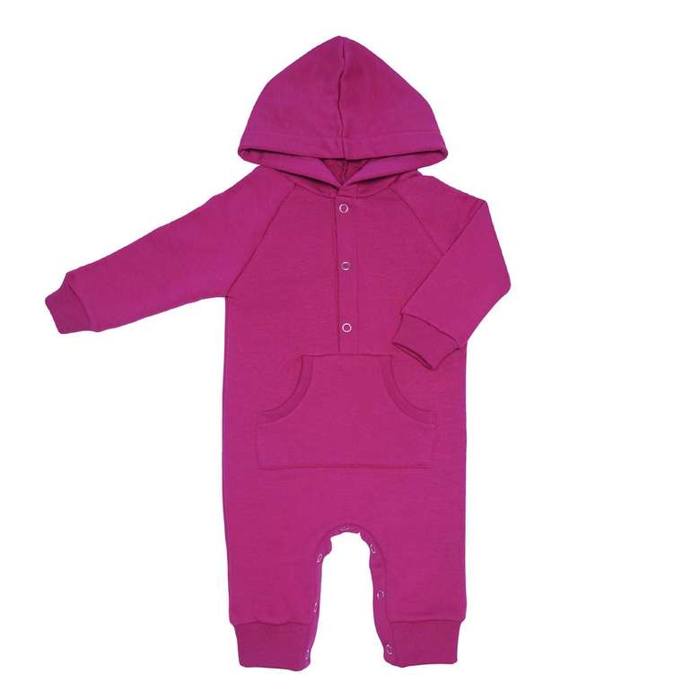 Комбинезон Кенгуру с капюшоном, сливовый