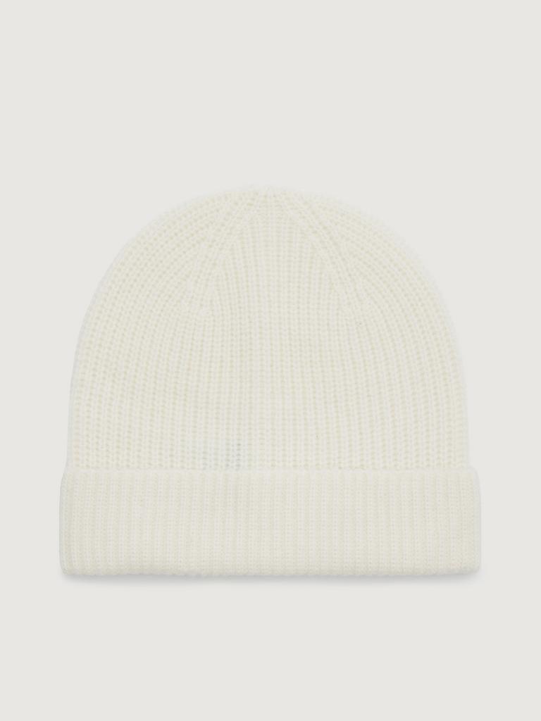Шапка кашемировая белого цвета