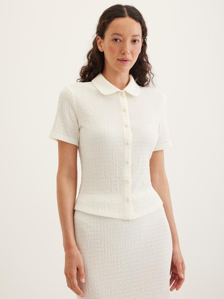 Рубашка из фактурного трикотажа