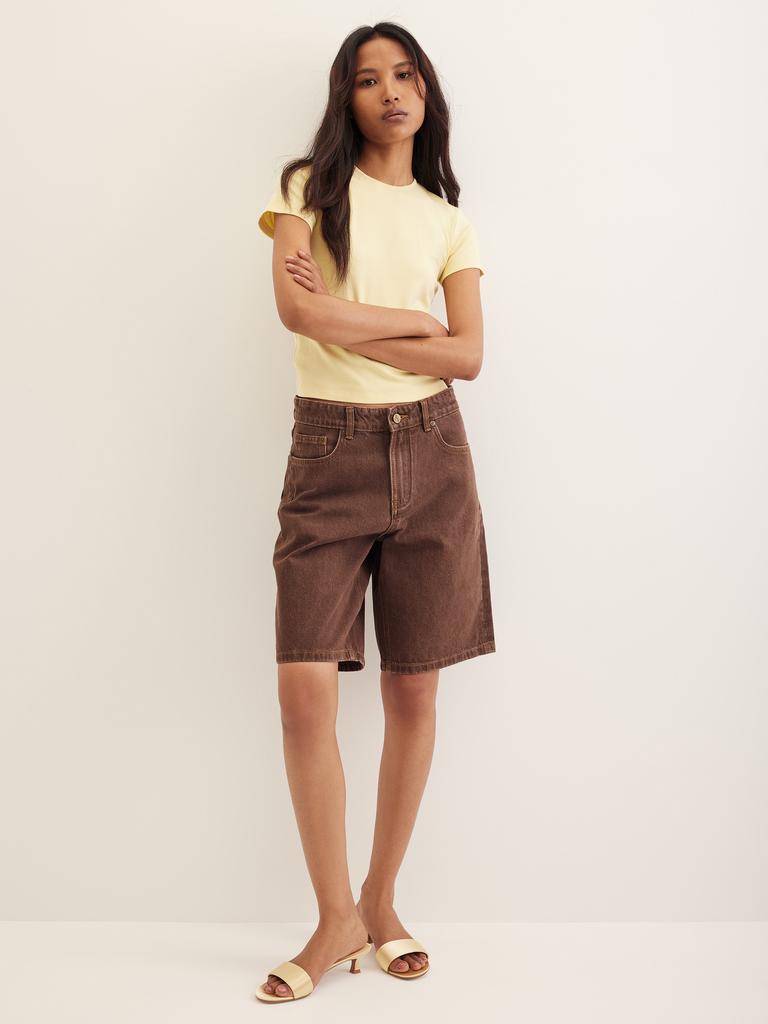 Шорты багги коричневого цвета