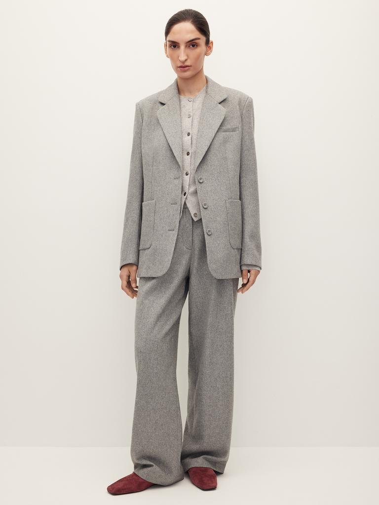 Жакет из шерсти серого цвета