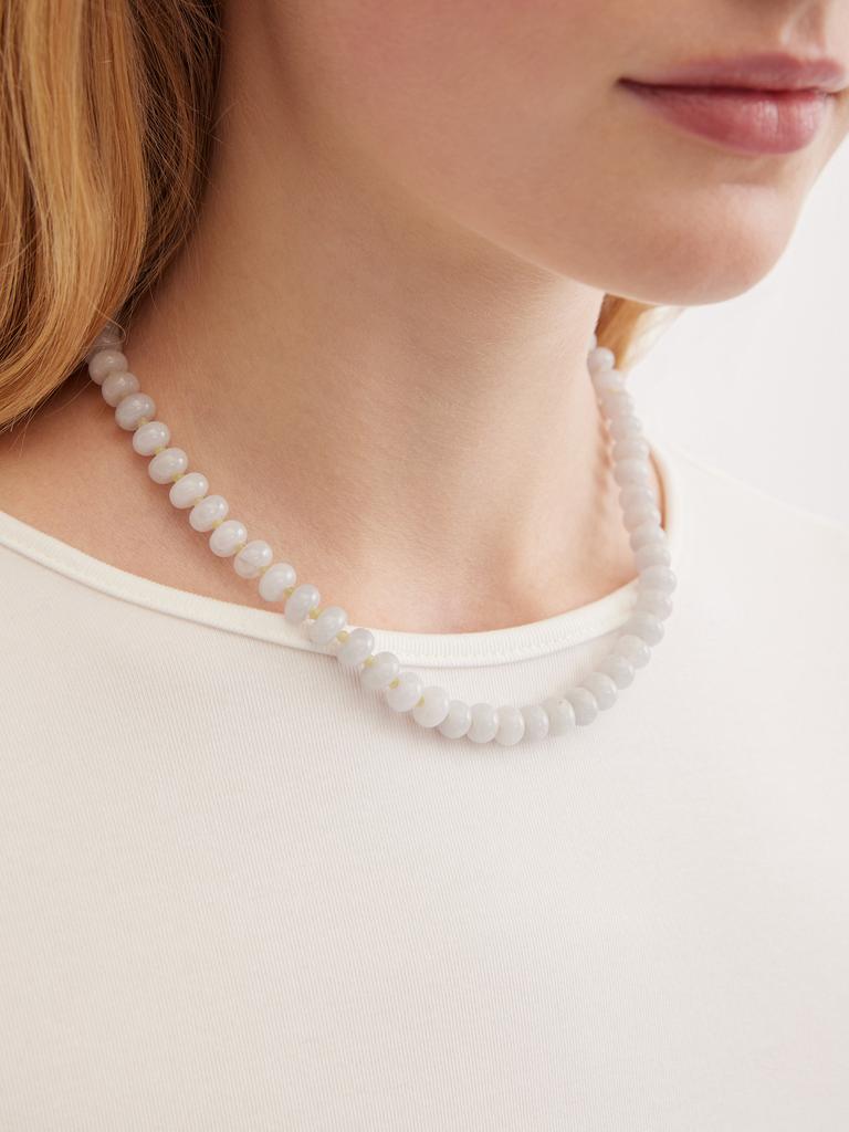 Бусы из цитрина и кварца