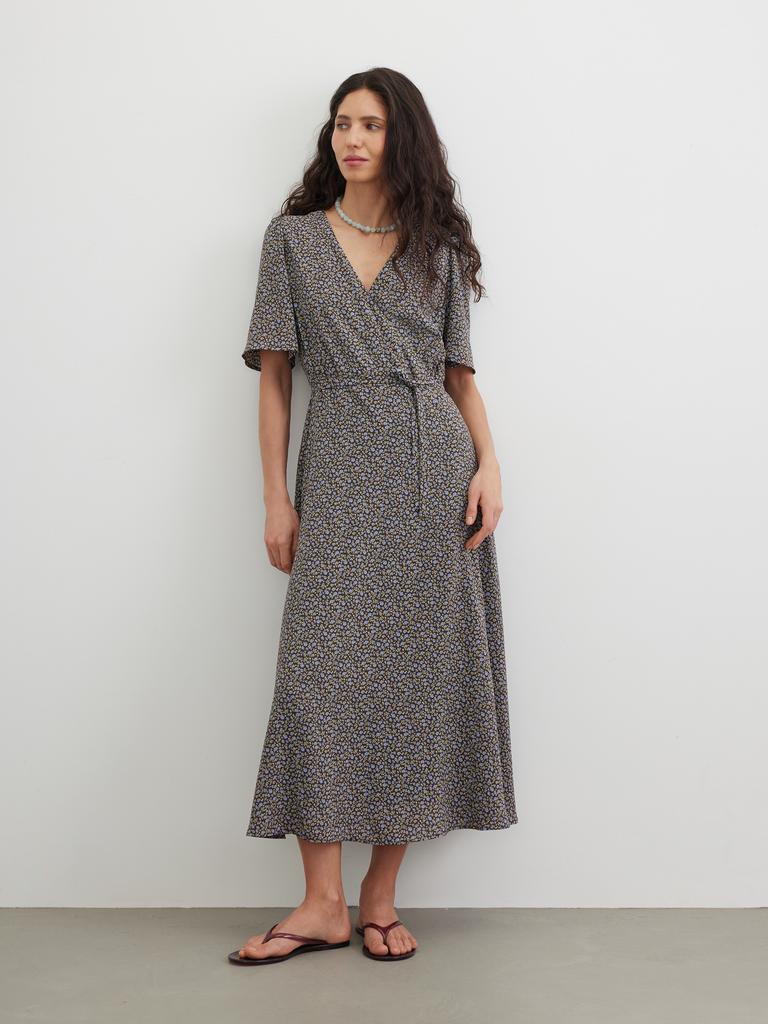 Платье макси в цветочек