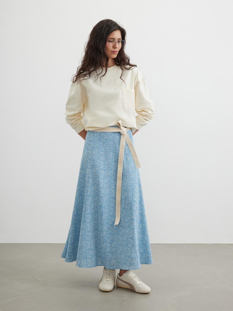 Юбка макси в цветочек