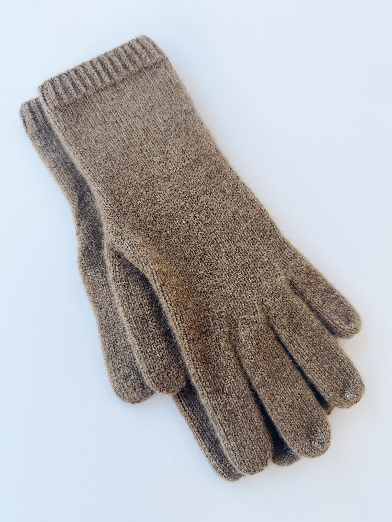 Вязаные перчатки из кашемира М